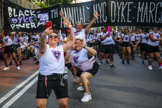 Marchers at Dyke March 2021